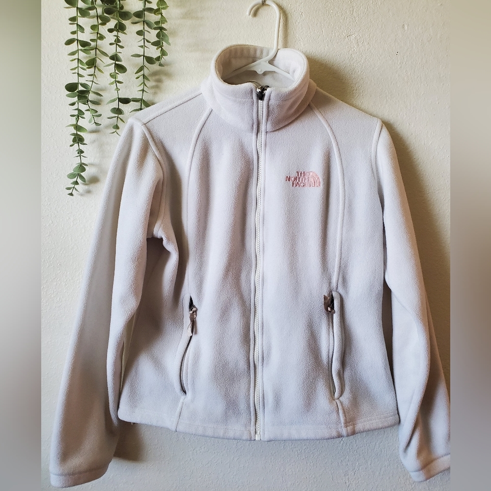 Women's The North Face White Fleece Jacket, size M